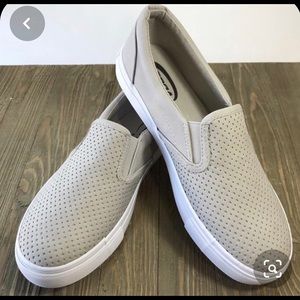 Soda Grey Slip On Flats